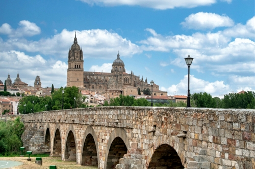 Kathedralen und Puente Romano Salamanca