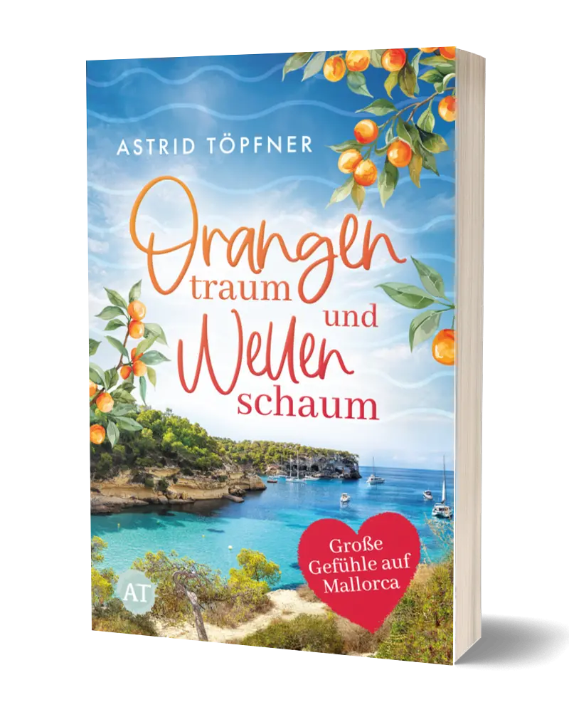 Taschenbuchcover Orangentraum und Wellenschaum Liebesroman